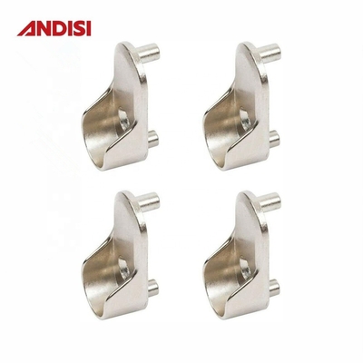 Colgador de tubería ovalado cromado para ropa de armario de 44 mm de longitud