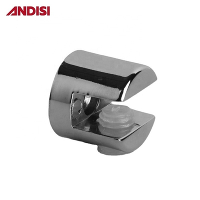 Soportador de estantería de vidrio soporte para muebles armario de aleación de zinc soporte de vidrio