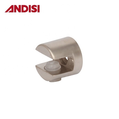 Soportador de estantería de vidrio soporte para muebles armario de aleación de zinc soporte de vidrio