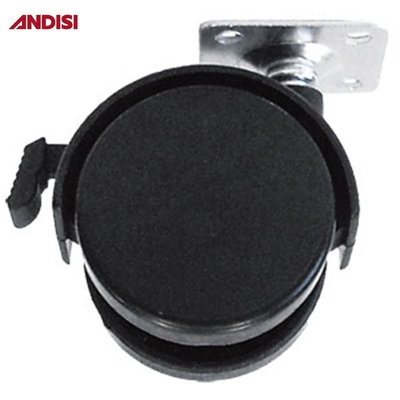 Silla de oficina de ruedas de nylon de acero Roller de ricino para gabinete de diseño moderno Diámetro 30/40/50 mm