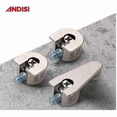 Conector de cerradura de cámara para gabinete de rosca de 20 mm Conector de conector de conector para muebles de aleación de zinc y acero