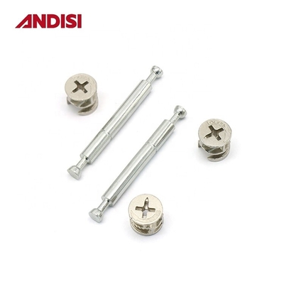 Materiales de tornillo de acero Camas de tornillo de doble extremo y pinzas para el montaje de muebles