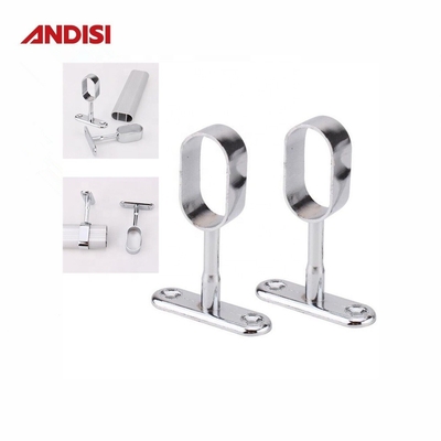 Soporte de tubos de armario recubierto de níquel para el estilo de diseño moderno