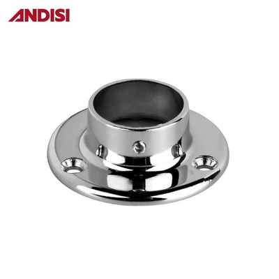Diseño moderno de aleación de zinc D25 Rondos de armario soporte para el tubo de armario cromado