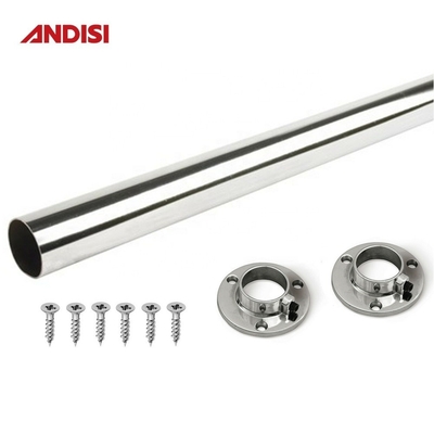 Muebles Armario Soportador de tubos 30 mm Chrome Rodos redondos del armario