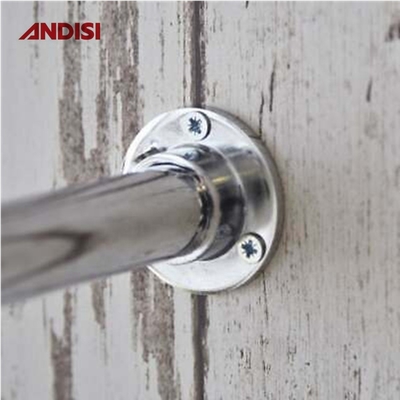 Muebles y accesorios de armario Flanges de poste para prendas de vestir Rail End Bracket Closet Rod