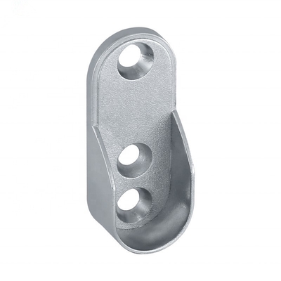 44mm Zinc de aleación de la ropa de retención de rieles para el armario de gabinete de tubo oval de tubo final de soporte