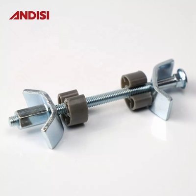 M6 Muebles gabinete de cocina conector de tornillos de encimera conjunta con superficie gris zincada