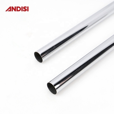 16-50 mm de acero cromado tubo de tela colgando rieles para el armario elegante de metal redondo del armario