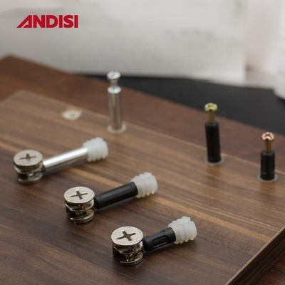 Embalaje de correo 3-IN-1 Conexión de gabinete de madera Cam Lock Nut y cerrojo MINI FIX