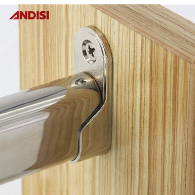 Mejorar su armario con 44 mm de aleación de zinc ropa de contenedor de rieles y soporte de tubo oval