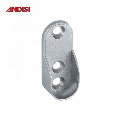 Mejorar su armario con 44 mm de aleación de zinc ropa de contenedor de rieles y soporte de tubo oval