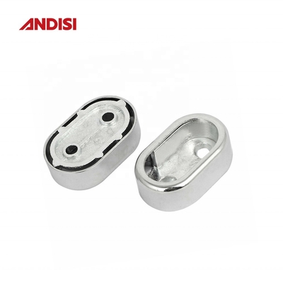 Dormitorio Negro Blanco Cromo Oro Plata de uso pesado aleación de zinc soporte de tubos de armario soporte de barra de armario oval
