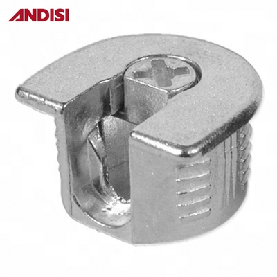 Conector de muebles de aleación de zinc de zinc fundido, tornillo de pin de doble de zinc y disco de bloqueo de cámara, embalaje de correo