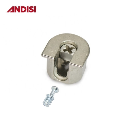 Conector de muebles de aleación de zinc de zinc fundido, tornillo de pin de doble de zinc y disco de bloqueo de cámara, embalaje de correo