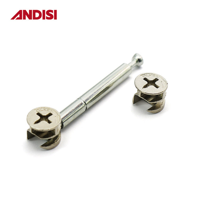 El diseño moderno de muebles de acero ensamblaje Cam Dowel Bolt Kit doble cabeza de extremo Cam Rod tornillo