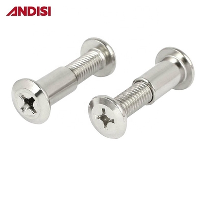 27-45mm de longitud gabinete de muebles conexión de cerrojo conjunto ranura de combinación tornillo