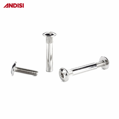 27-45mm de longitud gabinete de muebles conexión de cerrojo conjunto ranura de combinación tornillo