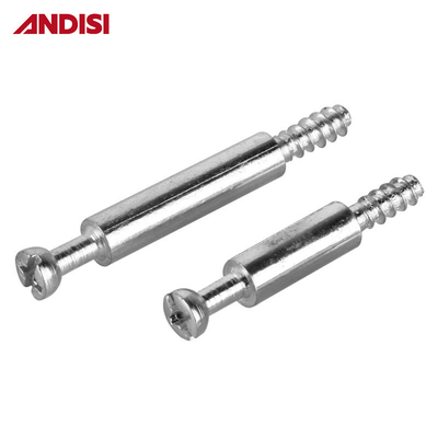 Muebles de conexión perno Mini tornillos de fijación Dowel 33/36/46mm Acero zincado M4 Hardware moderno