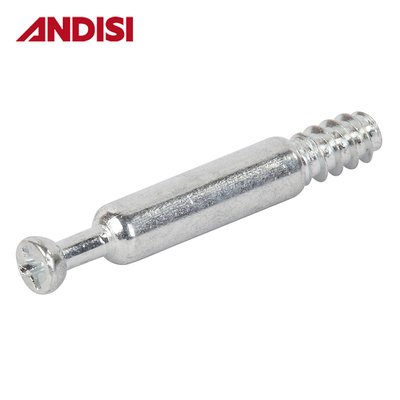 Muebles de conexión perno Mini tornillos de fijación Dowel 33/36/46mm Acero zincado M4 Hardware moderno