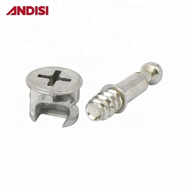Muebles de conexión perno Mini tornillos de fijación Dowel 33/36/46mm Acero zincado M4 Hardware moderno